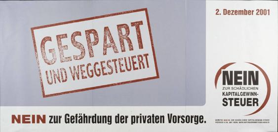 Gespart und Weggesteuert - Nein zur Gefährdung der privaten Vorsorge (...)