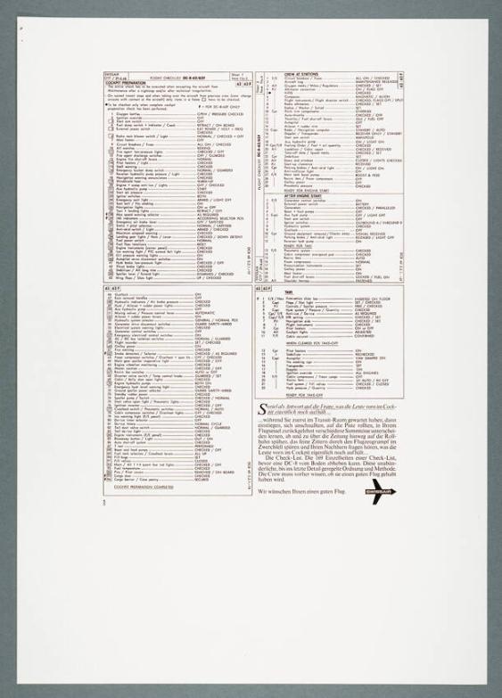 Flight checklist DC-8-62/62F. Cockpit Preparation.