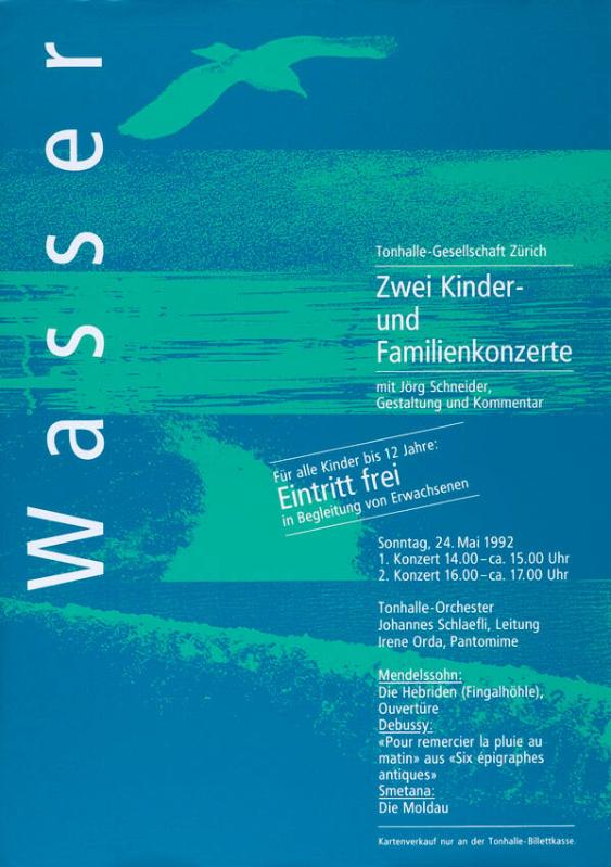 Wasser - Tonhalle-Gesellschaft Zürich - Zwei Kinder- und Familienkonzerte