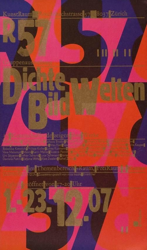 R57 - Gruppenausstellung Dichte Bildwelten - 37 Kunstschaffende zeigen ihre Werke - Lesungen im Themenbereich "Raum, Freiraum u Kunst" - Zusammengestellt von nico lazúla
