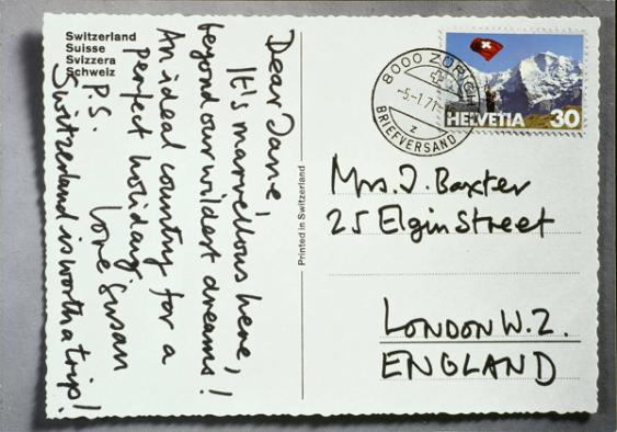 Dear Jane,
It´s marvellous here, beyond our wildest dreams! 
An ideal country for a perfekt holiday.
Love, Susan