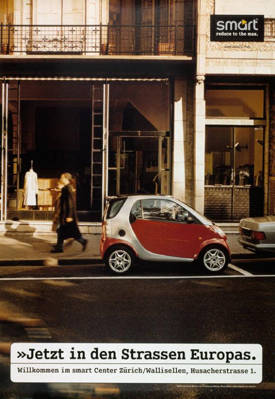 Jetzt in den Strassen Europas. Willkommen im smart Center Zürich/Wallisellen, Husacherstrasse 1.