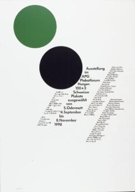 Ausstellung im APG Plakatforum Horgen - 100+3 Schweizer Plakate ausgewählt von Siegfried Odermatt