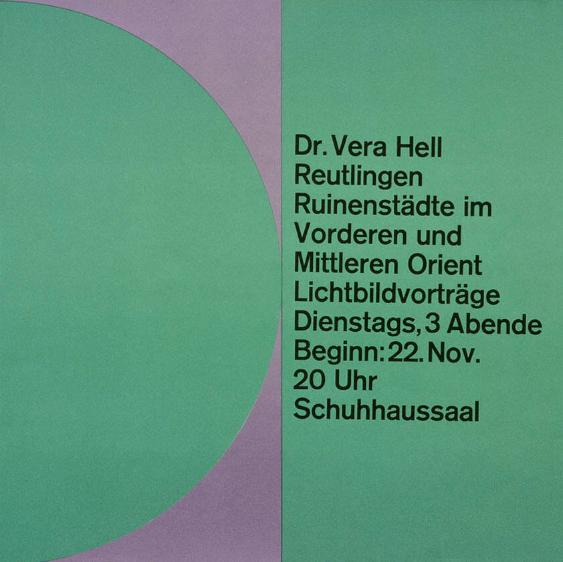 Dr. Vera Hell - Reutlingen - Ruinenstädte im Vorderen und Mittleren Orient - Lichtbildvorträge Dienstags 3 Abende Beginn 22. Nov. 20Uhr Schuhhaussaal