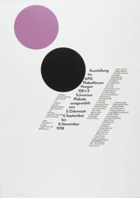 Ausstellung im APG Plakatforum Horgen - 100+3 Schweizer Plakate ausgewählt von Siegfried Odermatt