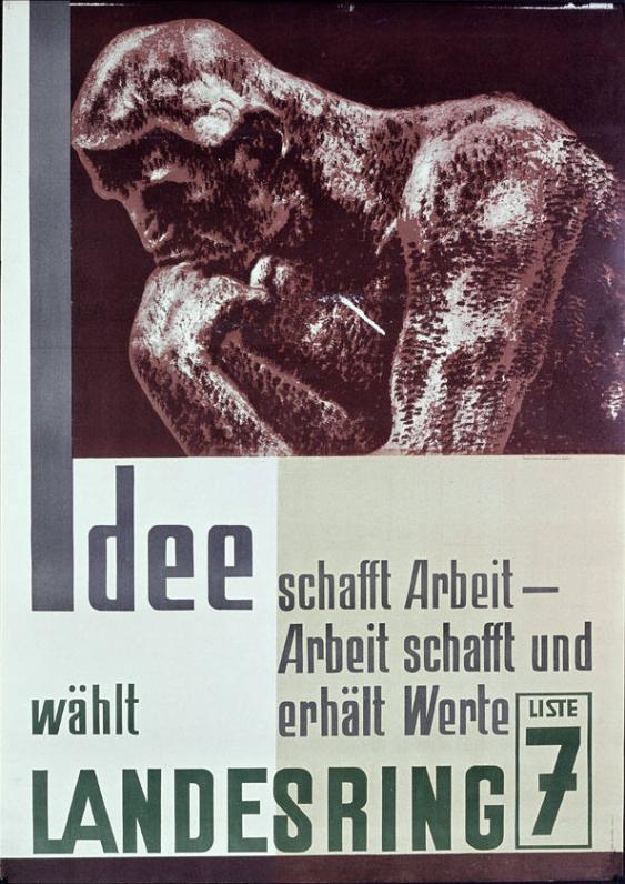 Idee schafft Arbeit - Arbeit schafft und erhält Werte - wählt Landesring