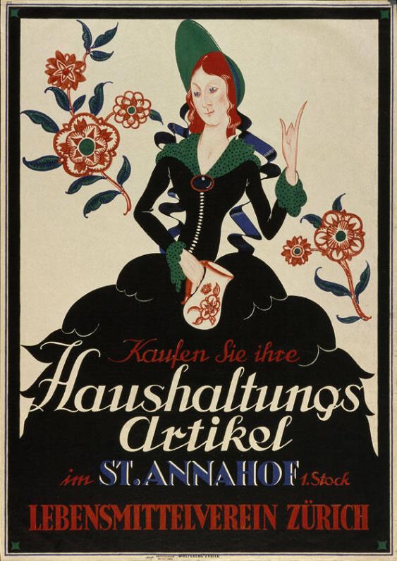 Kaufen Sie Ihre Haushaltungsartikel im St. Annahof - 1. Stock - Lebensmittelverein Zürich