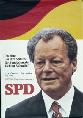 "Ich bitte um Ihre Stimme für Bundeskanzler Helmut Schmidt." Willy Brandt, Vorsitzender der Sozialdemokratischen Partei Deutschlands SPD