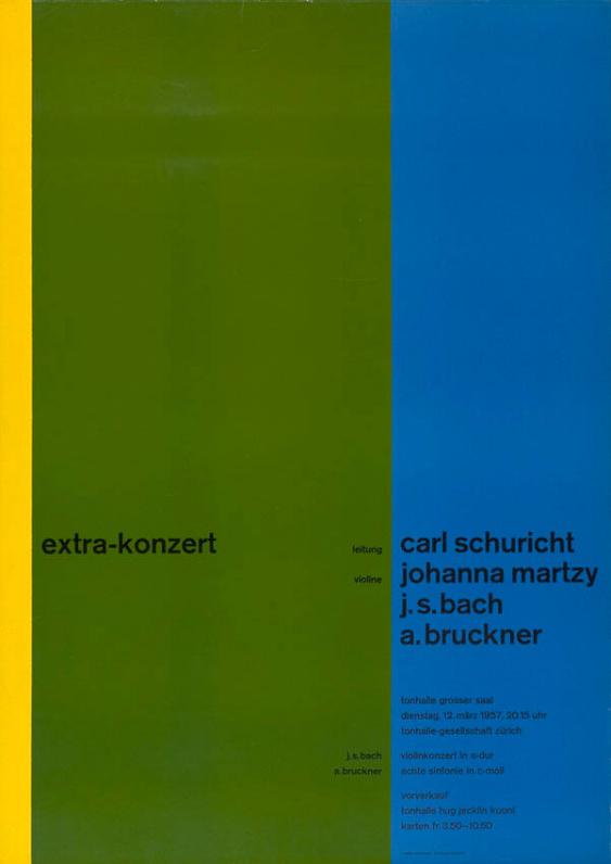 Extra-Konzert - Leitung Carl Schuricht - Violine Johanna Martzy - J. S. Bach - A. Bruckner