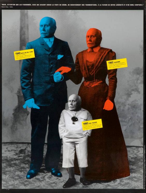 "Mais, attention que les pardonnées, ceux qui avaient choisi le parti du crime, ne redeviennent nos tourmenteurs, à la faveur de notre légèrté et d'un oublie coupable." René Char, 1948.