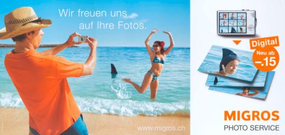 Wir freuen uns auf Ihre Fotos. Digital - Neu ab -.15 - Migros - Photo Service