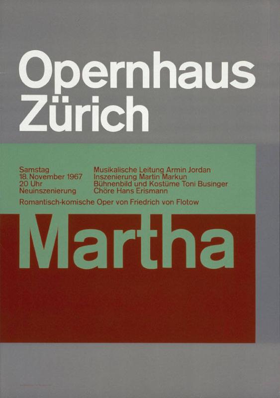 Opernhaus Zürich - Romantisch-Komische Oper von Friedrich von Flotow - Martha