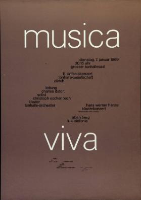 Musica Viva - Grosser Tonhallesaal - Hans Werner Henze Klavierkonzert - Schweizerische Erstaufführung