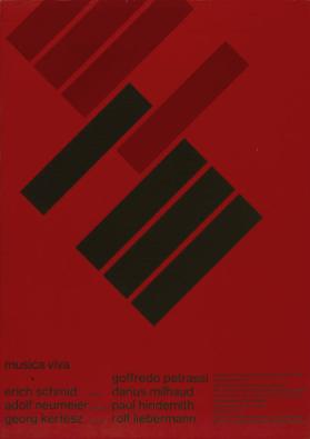 Musica viva - Erich Schmid Leitung - Adolf Neumeier Schlagzeug - Georg Kertesz Bratsche - 11. Volkskonzert Donnerstag, 8. Januar 1959