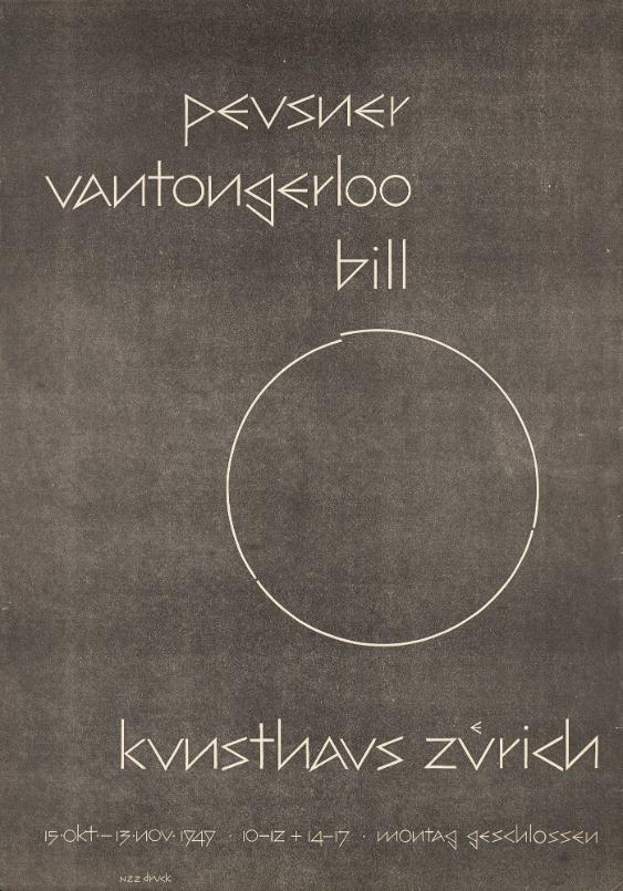 Pevsner - Vantongerloo - Bill - Kunsthaus Zürich