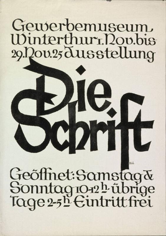 Gewerbemuseum Winterthur - Ausstellung - Die Schrift