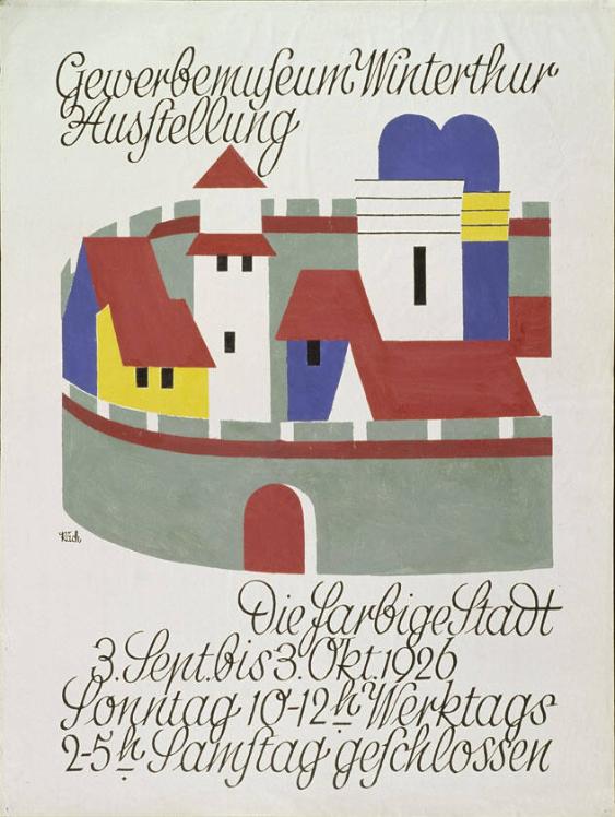 Gewerbemuseum Winterthur - Ausstellung - Die farbige Stadt - 3. Sept bis 3. Okt. 1926