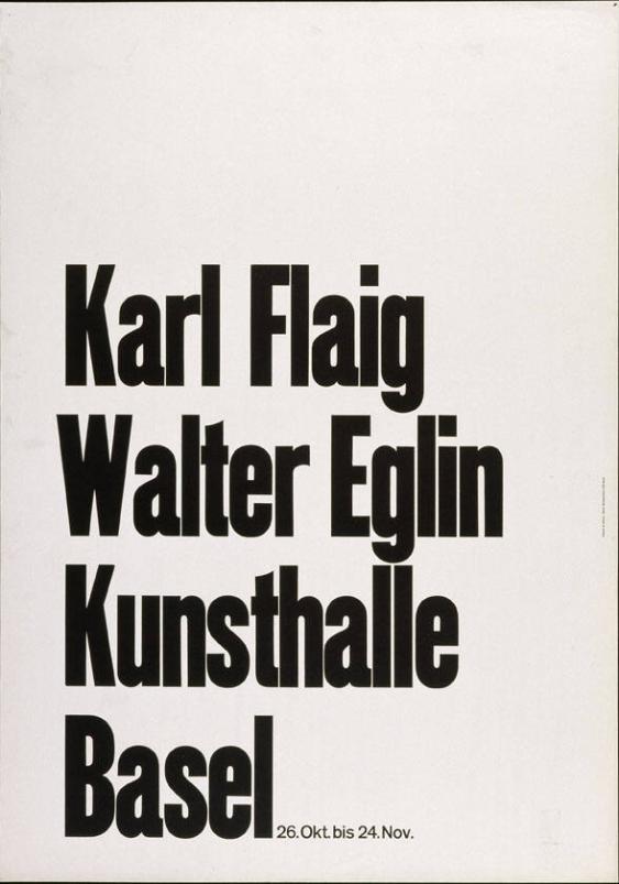 Karl Flaig - Walter Eglin - Kunsthalle Basel