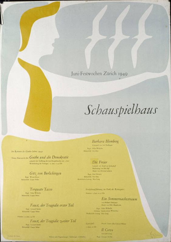 Juni-Festwochen Zürich 1949 - Schauspielhaus