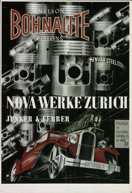 Nelson Bohnalite Pistons - Nova Werke Zürich - Jeker & Ferber