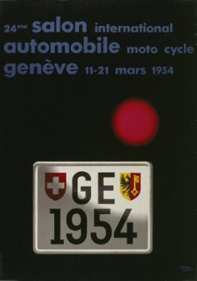 24me Salon International de 'Automobile - Moto Cycle - Genève 1954