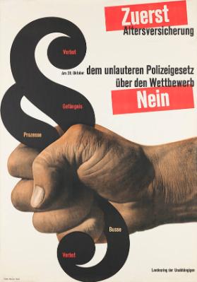 Zuerst Altersversicherung - Dem unlauteren Polizeigesetz über den Wettbewerb Nein