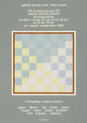 Galerie Denise René - Hans Mayer - Krefeld - "12 leading modern artists"