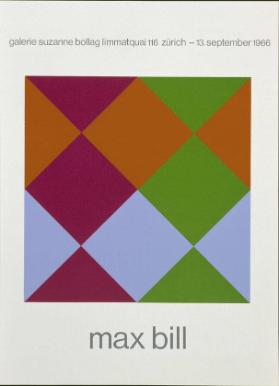 Galerie Suzanne Bollag Zürich - Max Bill