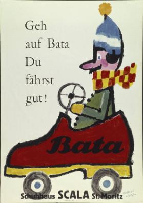 Geh auf Bata. Du fährst gut! Schuhhaus Scala St. Moritz