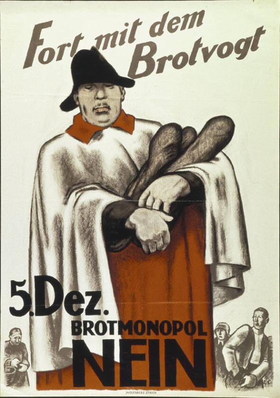 Fort mit dem Brotvogt - 5. Dez. Brotmonopol NEIN