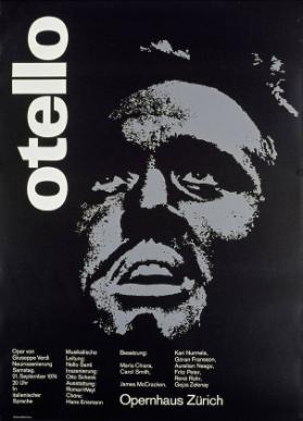 Opernhaus Zürich - Otello - Oper von Giuseppe Verdi - 21. September 1974