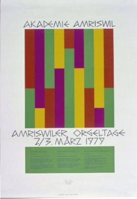 Akademie Amriswil - Amriswiler Orgeltage 1979