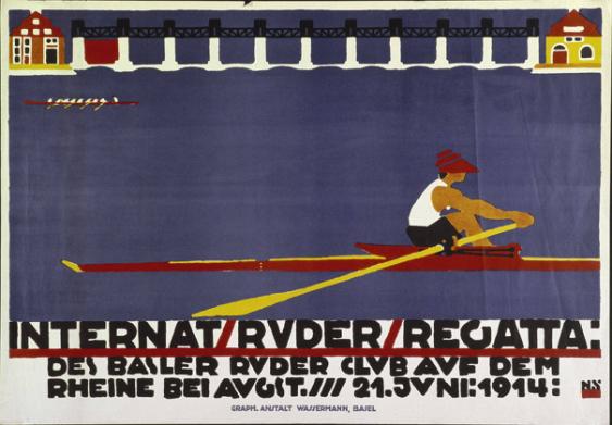 Internat. Ruder-Regatta des Basler Ruder Club auf dem Rheine bei Augst. - 21. Juni 1914