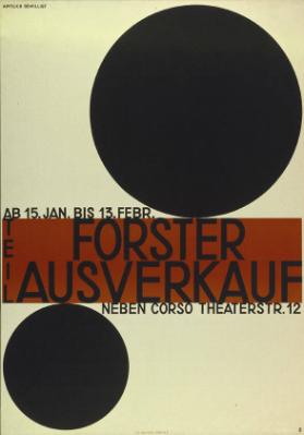 Forster - Teil Ausverkauf - Neben Corso - Theaterstrasse 12