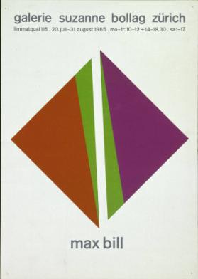Galerie Suzanne Bollag Zürich - Max Bill