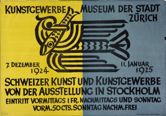 Schweizer Kunst und Kunstgewerbe von der  Ausstellung in Stockholm