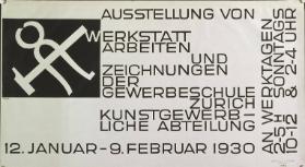 Werkstattarbeiten und Zeichnungen der Gewerbeschule Zürich  - Ausstellung in Stuttgart