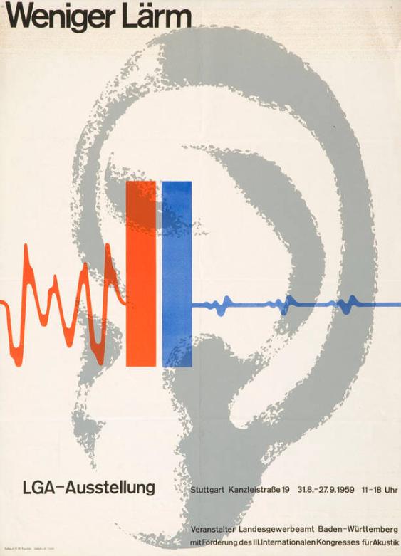 Weniger Lärm - LGA-Ausstellung Stuttgart - 31.8.-27.9.1959