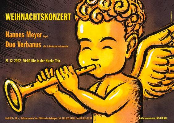 Weichnachtskonzert - Hannes Meyer, Orgel - Duo Verbanus, alte italienische Instrumente