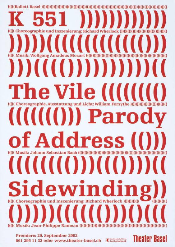 Ballett Basel - K551 - The Vile Parody of Adress - Sidewinding -  Theater Basel