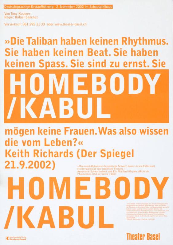Homebody / Kabul - Theater Basel