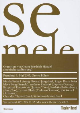 Semele - Oratorium von Georg Friedrich Händel - Theater Basel