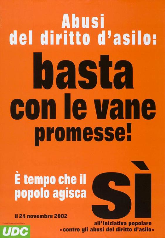 Abusi del diritto d'asilo: basta con le vane promesse! È tempo che il popolo agisca - Sì