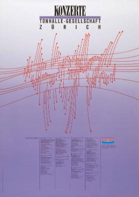 Konzerte - Tonhalle-Gesellschaft Zürich - Extrakonzerte 89/90