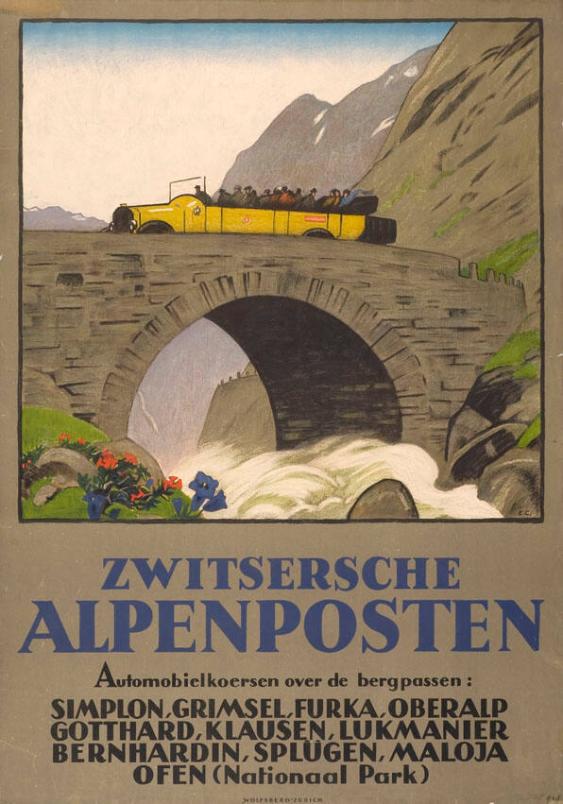Zwitsersche Alpenposten - Automobielkoersen over de bergpassen: Simplon, Grimsel, Furka (...)