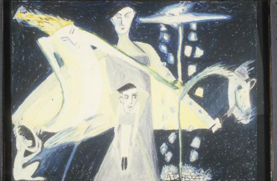 Illustration zu Gedicht von Meret Oppenheim 1983