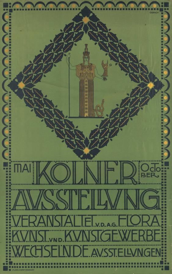 Kölner Ausstellung - veranstaltet v. d. A.G. Flora Kunst und Kunstgewerbe - wechselnde Ausstellungen