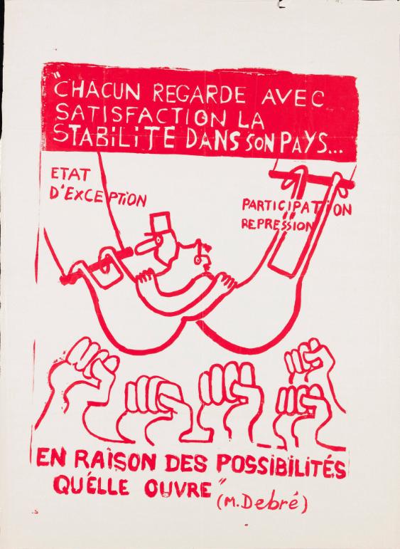 Chacun regarde avec satisfaction la stabilité dans son pays... - Etat d'exception - Participation - Repression - En raison des possibilitées qu'elle ouvre (M. Debré)