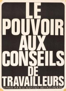 Le Pouvoir aux Conseils de Travailleurs