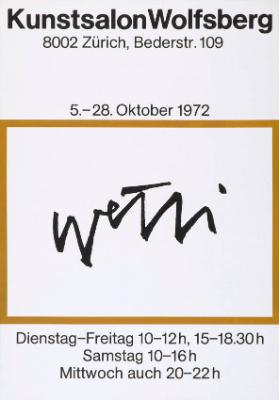 Kunstsalon Wolfsberg Zürich - Wetli - 1972